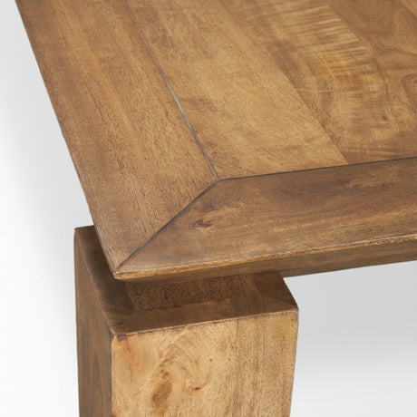 Sapphira Brown Wood Tapered Top Rectangular Dining Table by Mercana at Eve Furniture