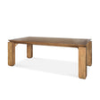 Sapphira Brown Wood Tapered Top Rectangular Dining Table by Mercana at Eve Furniture
