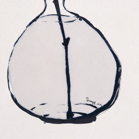 Sapphire Vase I by Mercana Studio a Hand Embellished Textured Framed Art Print Matted under Glass by Mercana at Eve Furniture