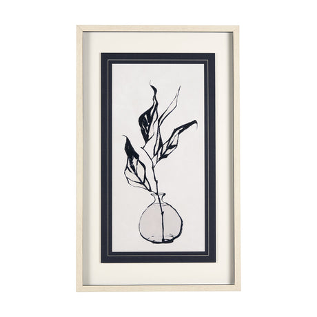 Sapphire Vase I by Mercana Studio a Hand Embellished Textured Framed Art Print Matted under Glass by Mercana at Eve Furniture