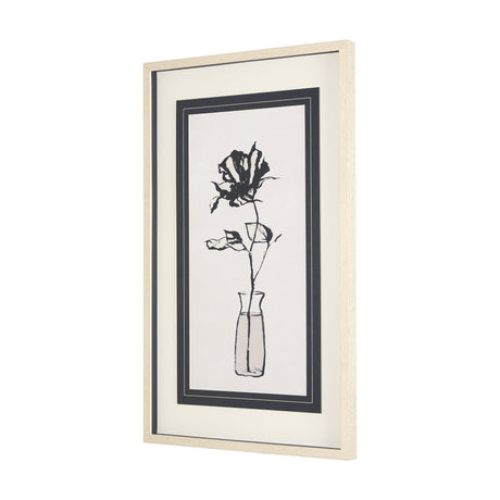 Sapphire Vase II by Mercana Studio a Hand Embellished Textured Framed Art Print Matted under Glass by Mercana at Eve Furniture