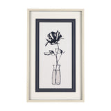 Sapphire Vase II by Mercana Studio a Hand Embellished Textured Framed Art Print Matted under Glass by Mercana at Eve Furniture