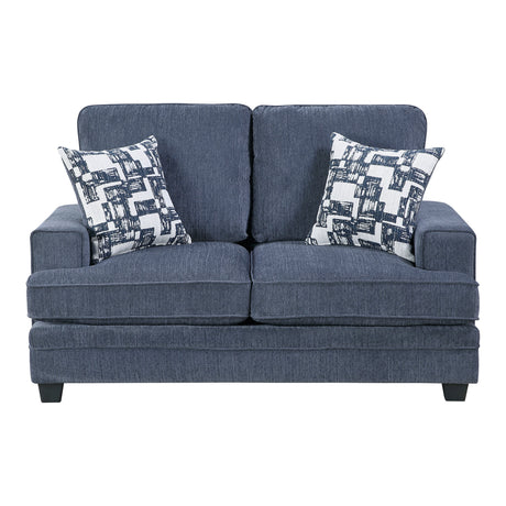 Sarah Blue 2-Piece Living Room Set by Homelegance at Eve Furniture