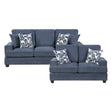Sarah Blue 2-Piece Living Room Set by Homelegance at Eve Furniture