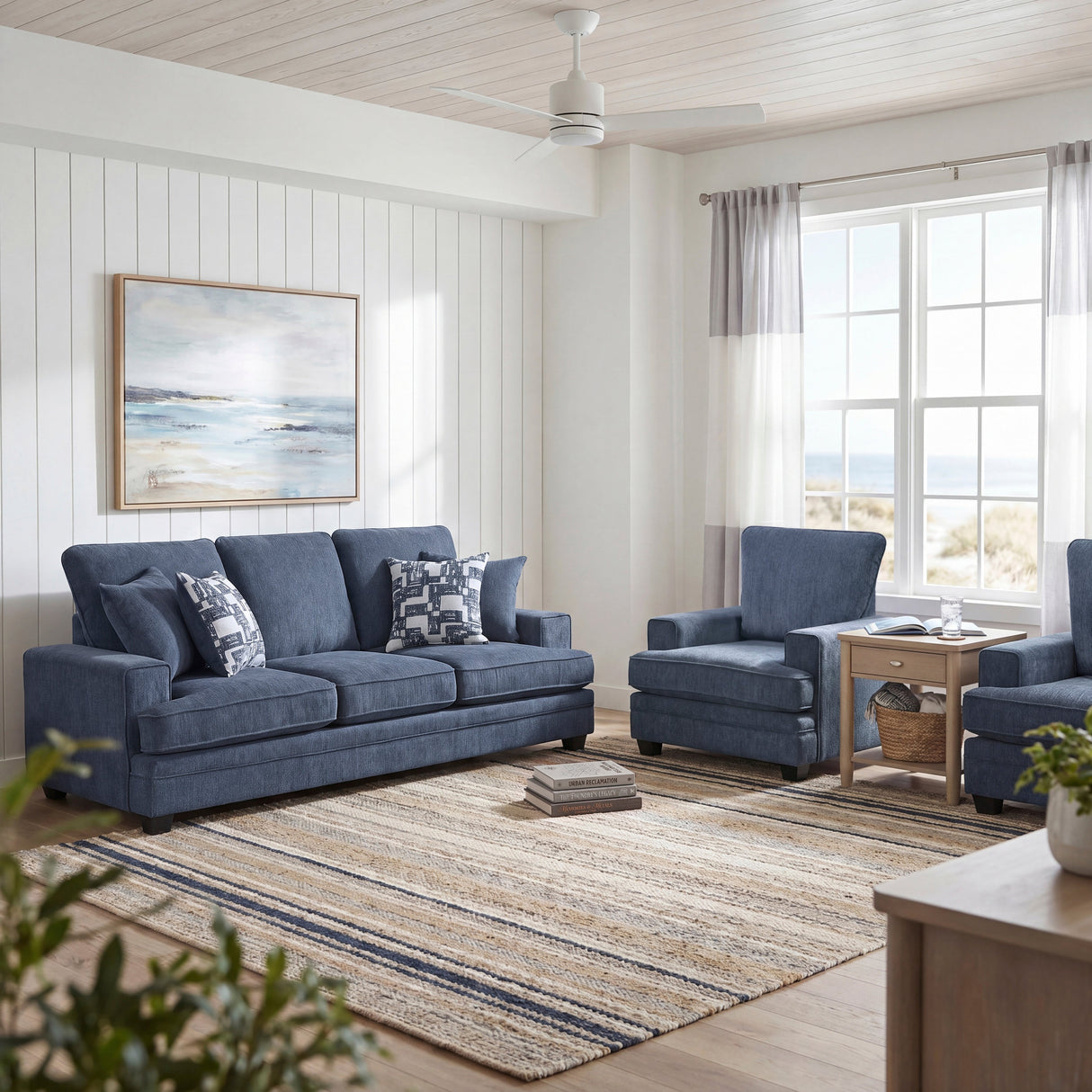 Sarah Blue Chair by Homelegance at Eve Furniture