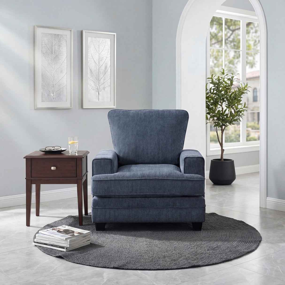 Sarah Blue Chair by Homelegance at Eve Furniture