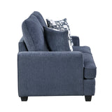 Sarah Blue Loveseat by Homelegance at Eve Furniture