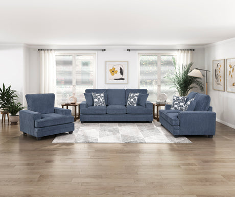 Sarah Blue Loveseat by Homelegance at Eve Furniture