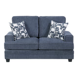Sarah Blue Loveseat by Homelegance at Eve Furniture