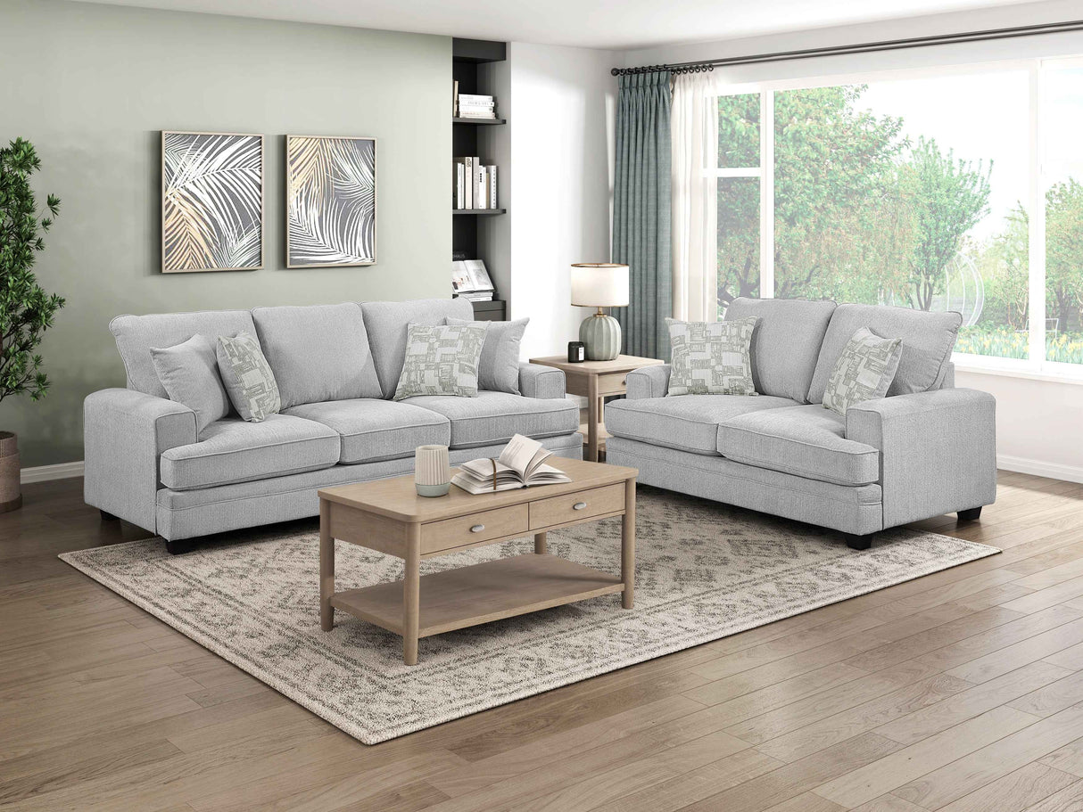 Sarah Stone Gray Living Room Set by Homelegance at Eve Furniture