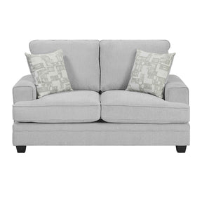 Sarah Stone Gray Loveseat by Homelegance at Eve Furniture
