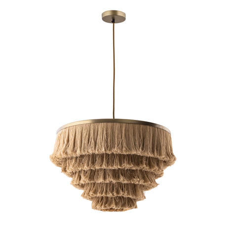 Sarai Natural Fringe Pendant by TOV Furniture at Eve Furniture