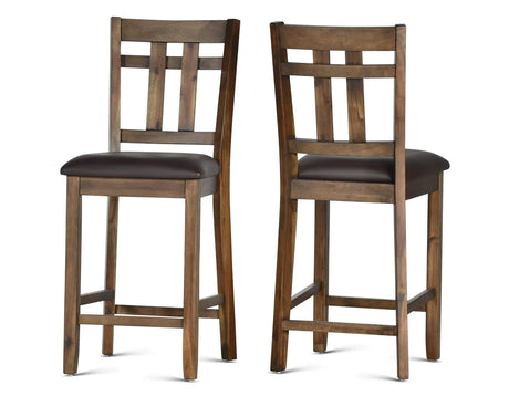 Saranac Mocha 5-Piece Counter Height Dining Set by Steve Silver at Eve Furniture