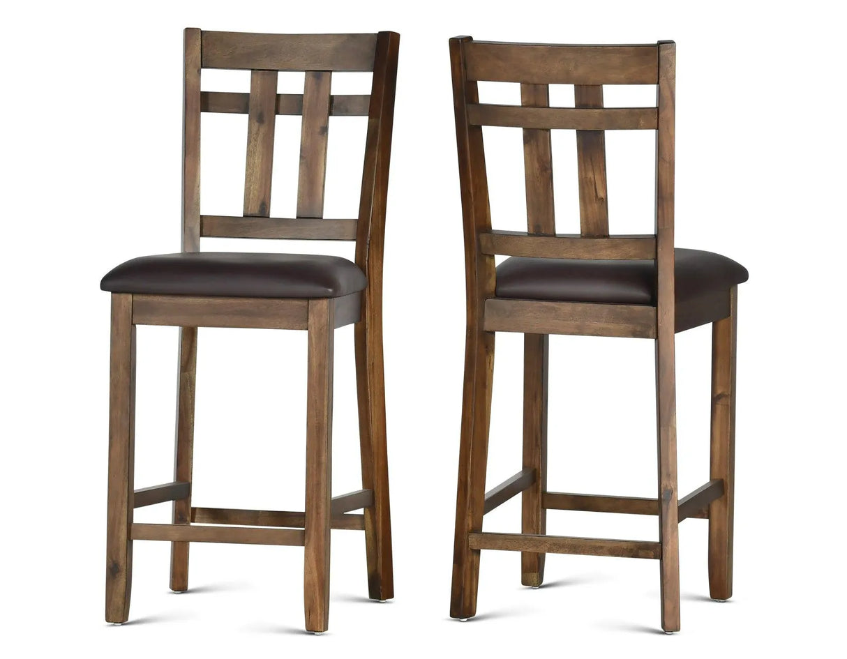 Saranac Mocha 5-Piece Counter Height Dining Set by Steve Silver at Eve Furniture