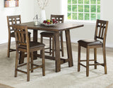 Saranac Mocha 5-Piece Counter Height Dining Set by Steve Silver at Eve Furniture