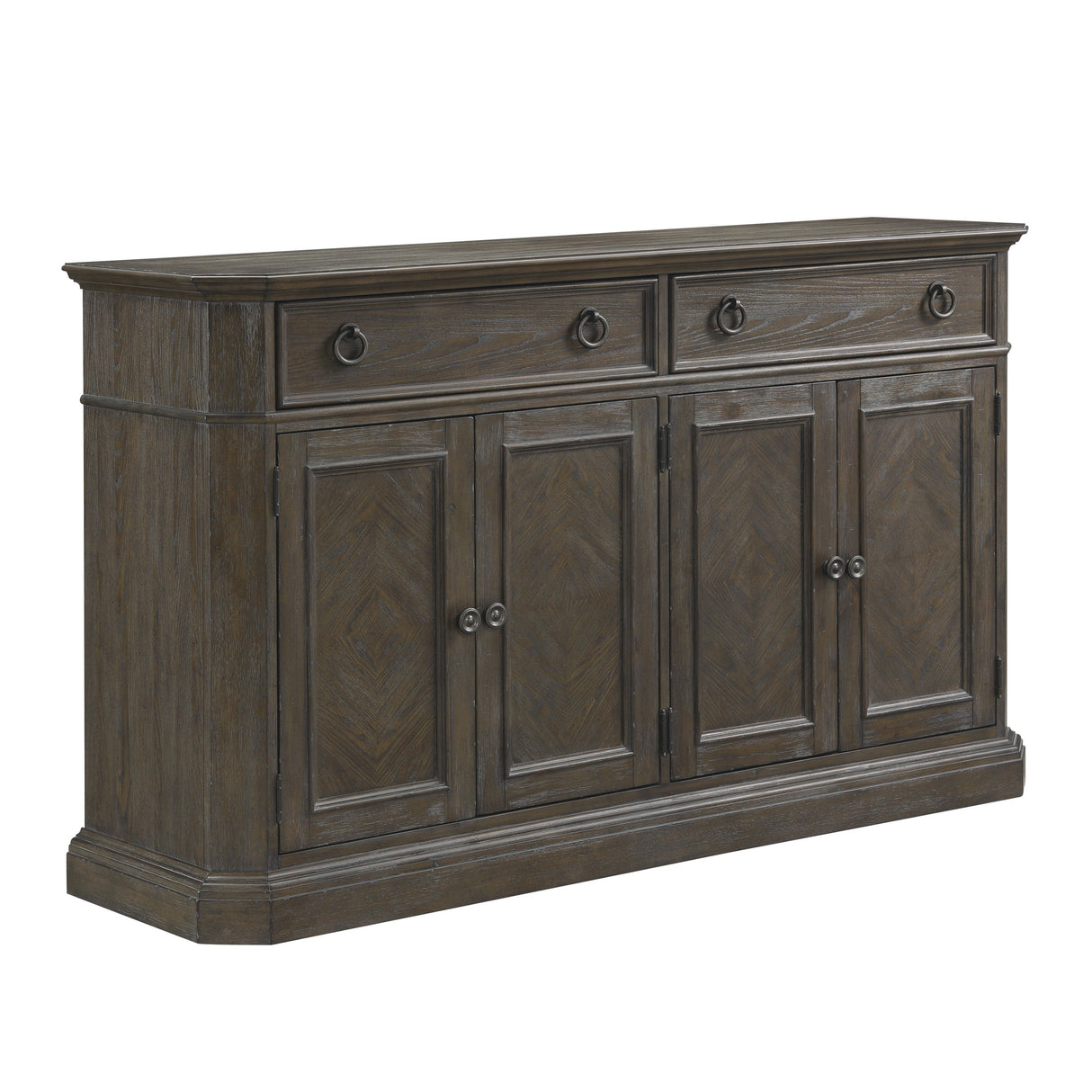 Sarasota Driftwood Brown Server with 4 Door by Homelegance at Eve Furniture
