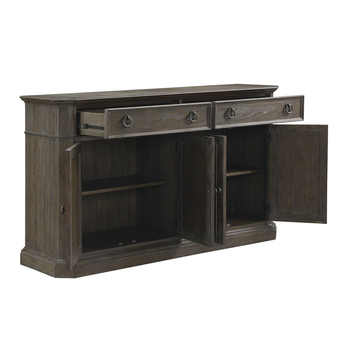 Sarasota Driftwood Brown Server with 4 Door by Homelegance at Eve Furniture