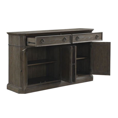 Sarasota Driftwood Brown Server with 4 Door by Homelegance at Eve Furniture