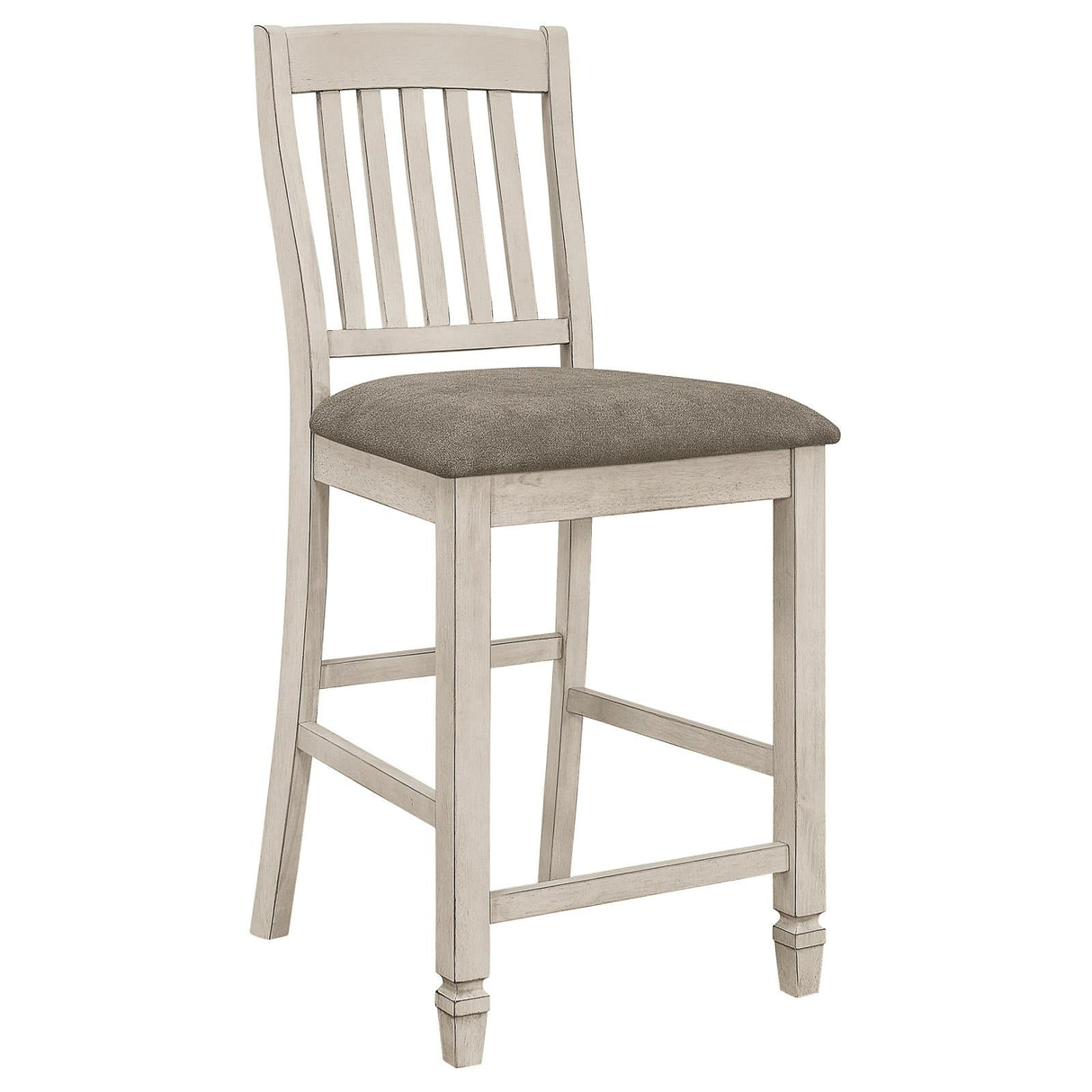 Sarasota Gray/Rustic Cream Slat Back Counter Height Chairs, Set of 2