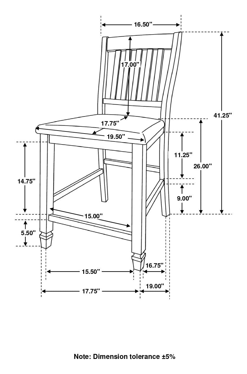 Sarasota Gray/Rustic Cream Slat Back Counter Height Chairs, Set of 2