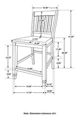 Sarasota Gray/Rustic Cream Slat Back Counter Height Chairs, Set of 2