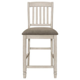 Sarasota Gray/Rustic Cream Slat Back Counter Height Chairs, Set of 2