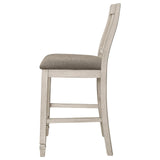 Sarasota Gray/Rustic Cream Slat Back Counter Height Chairs, Set of 2