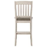 Sarasota Gray/Rustic Cream Slat Back Counter Height Chairs, Set of 2