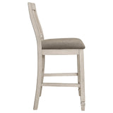 Sarasota Gray/Rustic Cream Slat Back Counter Height Chairs, Set of 2