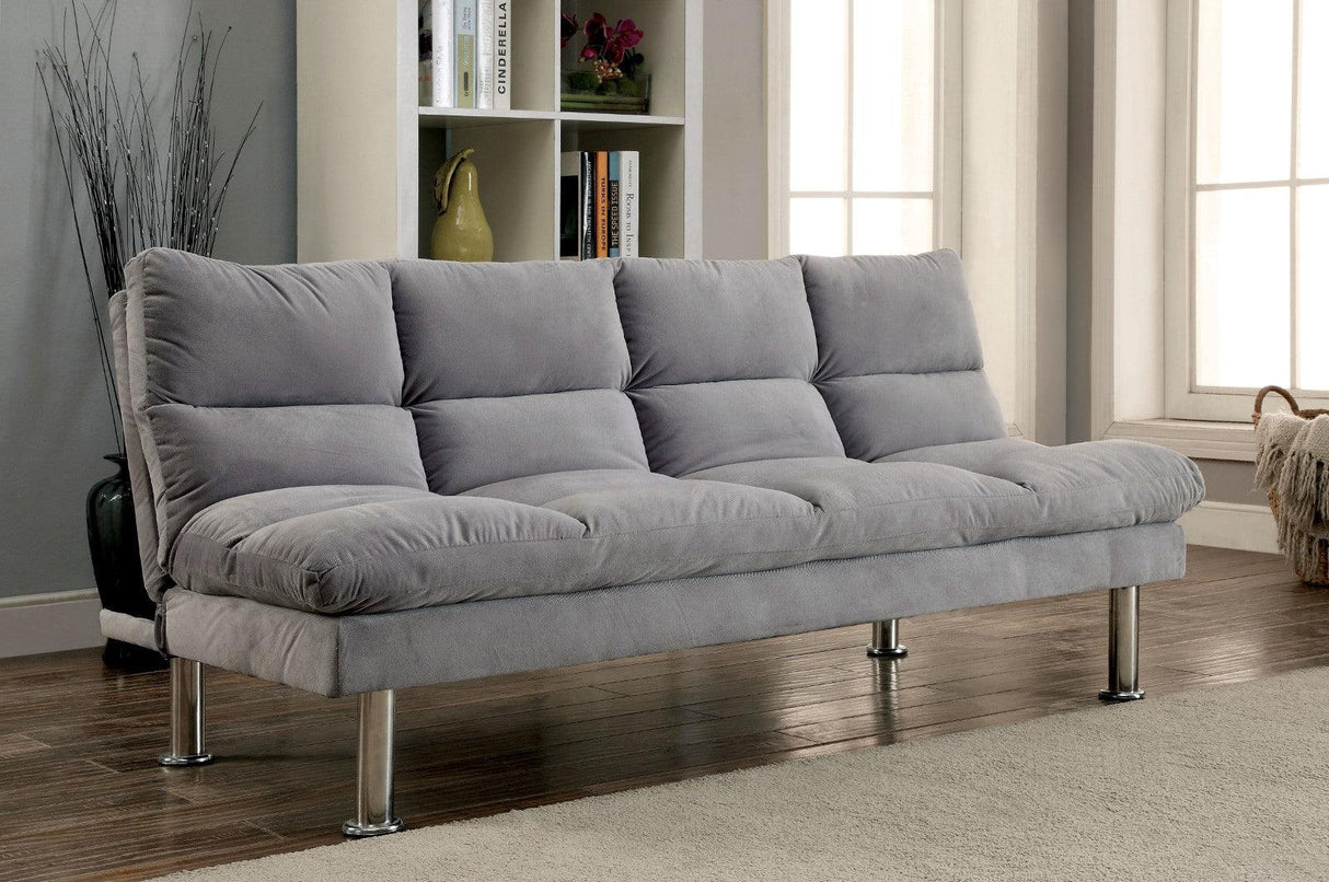 Saratoga Gray Futon Sofa by Furniture of America at Eve Furniture