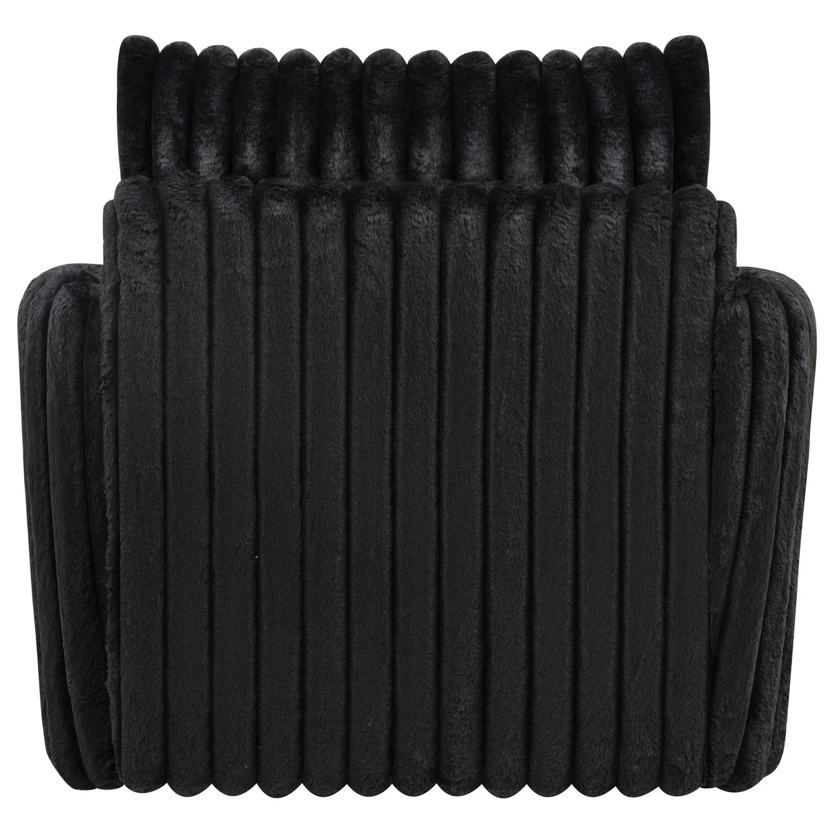 Sarco Black Corduroy Upholstered Swivel Accent Arm Chair by Coaster at Eve Furniture