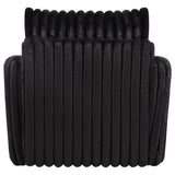 Sarco Black Corduroy Upholstered Swivel Accent Arm Chair by Coaster at Eve Furniture