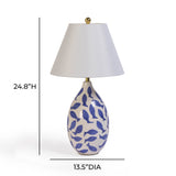 Sardine White & Blue Ceramic Table Lamp by TOV Furniture at Eve Furniture