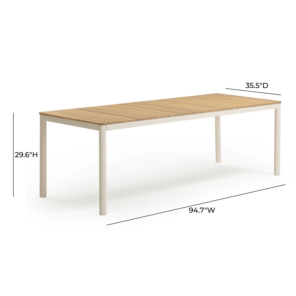 Sardinia Light Teak Outdoor Dining Table by TOV Furniture at Eve Furniture