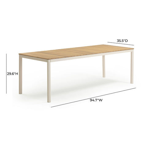 Sardinia Light Teak Outdoor Dining Table by TOV Furniture at Eve Furniture