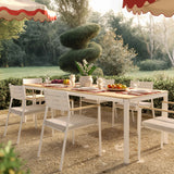 Sardinia Light Teak Outdoor Dining Table by TOV Furniture at Eve Furniture