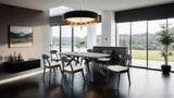 Sargans Black Wenge 7-Piece Dining Room Set by Furniture of America at Eve Furniture