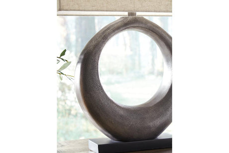 Saria Antique Silver Finish Table Lamp by Ashley at Eve Furniture