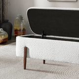Sarna Ivory Boucle Bench by Ashcroft Furniture at Eve Furniture