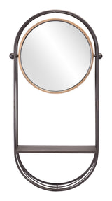 Saroni Antique Gray Mirror Shelf by Zuomod at Eve Furniture