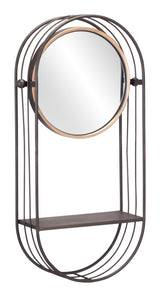 Saroni Antique Gray Mirror Shelf by Zuomod at Eve Furniture