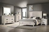 Sarter White King Panel Bed by Crown Mark at Eve Furniture