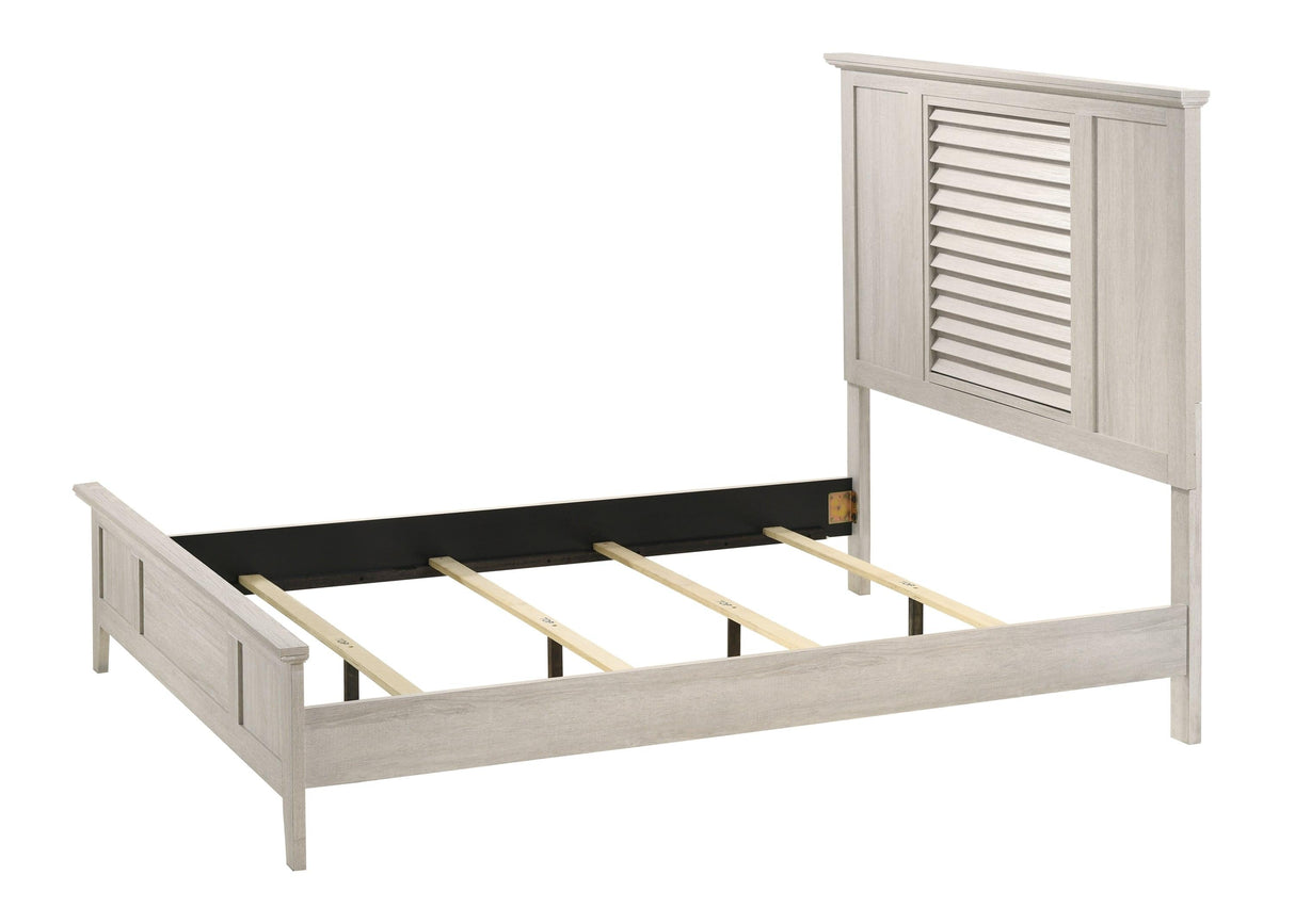 Sarter White King Panel Bed by Crown Mark at Eve Furniture