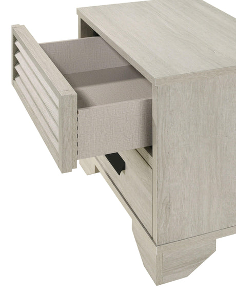 Sarter White Nightstand by Crown Mark at Eve Furniture