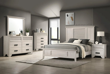 Sarter White Queen Panel Bed by Crown Mark at Eve Furniture