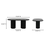 Sartoria Black Granite Dining Table by Moe's Home at Eve Furniture