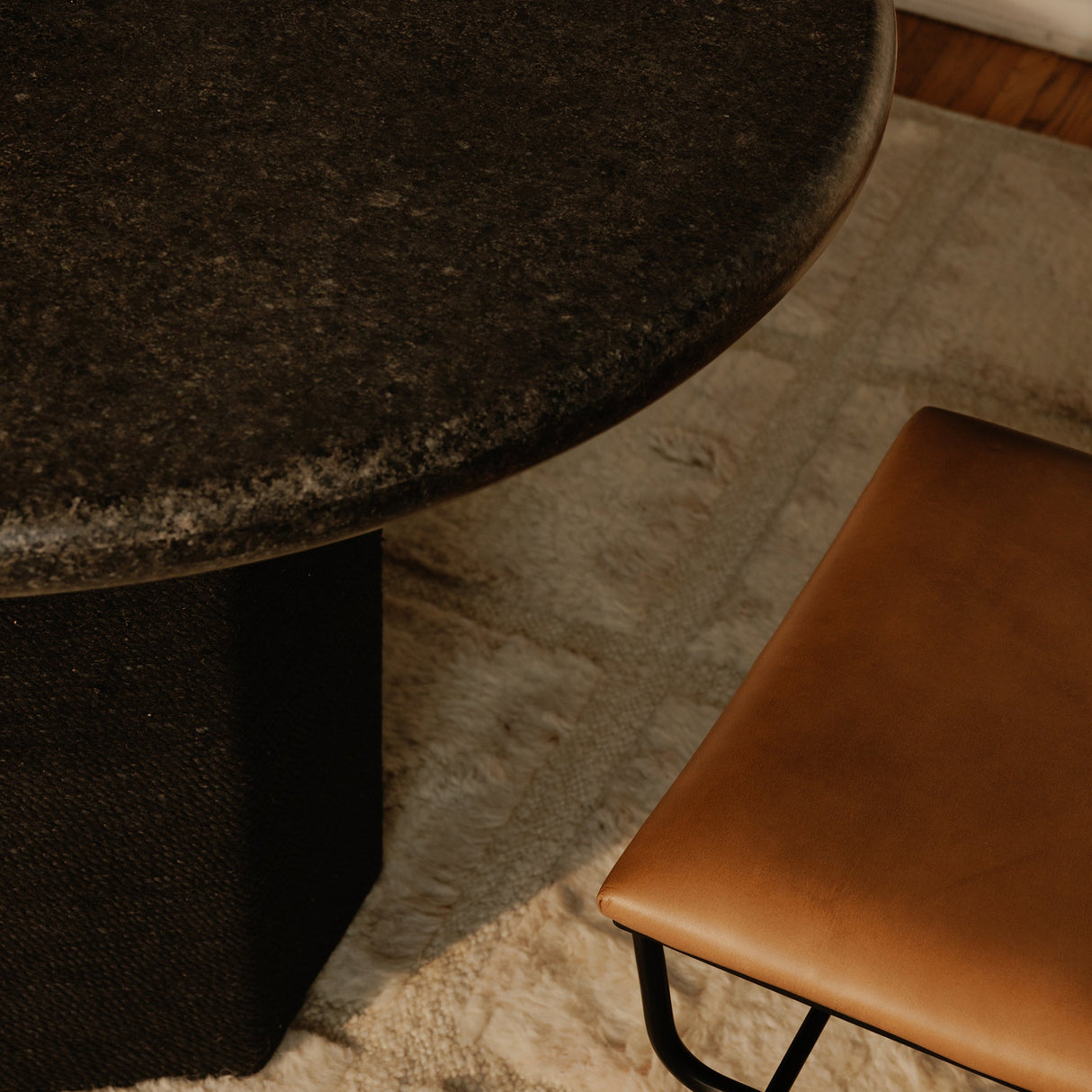 Sartoria Black Granite Dining Table by Moe's Home at Eve Furniture