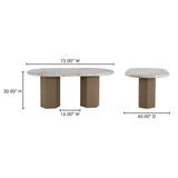 Sartoria Breccia Marble/Natural Dining Table by Moe's Home at Eve Furniture