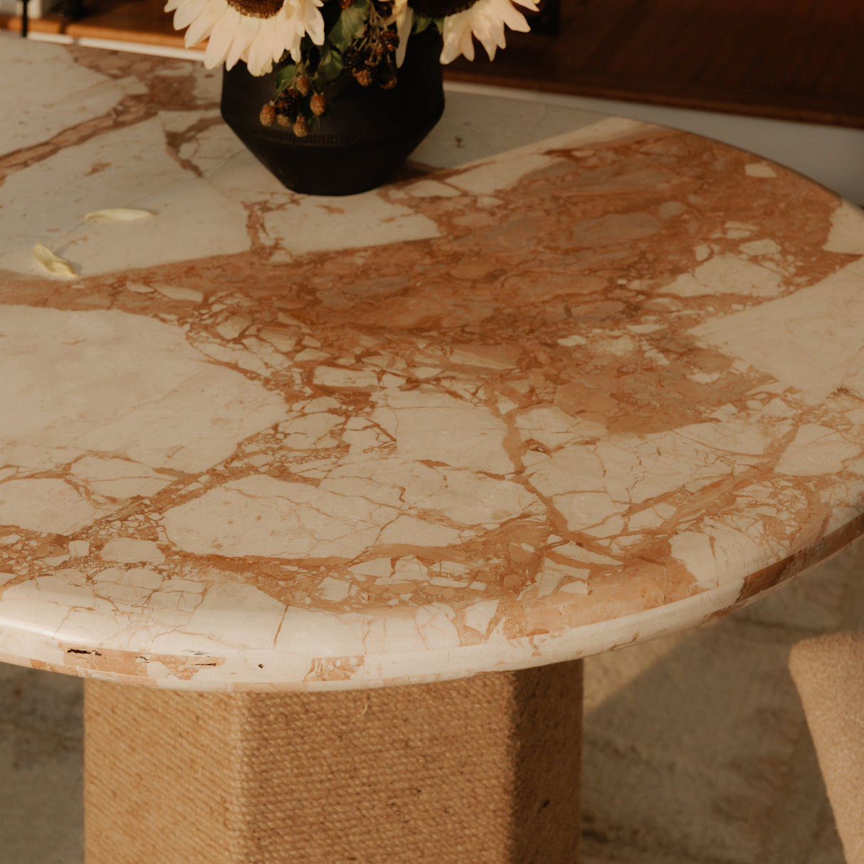 Sartoria Breccia Marble/Natural Dining Table by Moe's Home at Eve Furniture