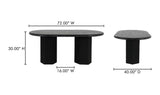 Sartoria Dining Table Black Granite by Moe's Home at Eve Furniture